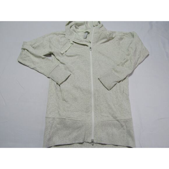 Athleta Cream Knit Hooded Athletic Sweatshirt Women's size XS Boho Athleisure - Picture 1 of 8